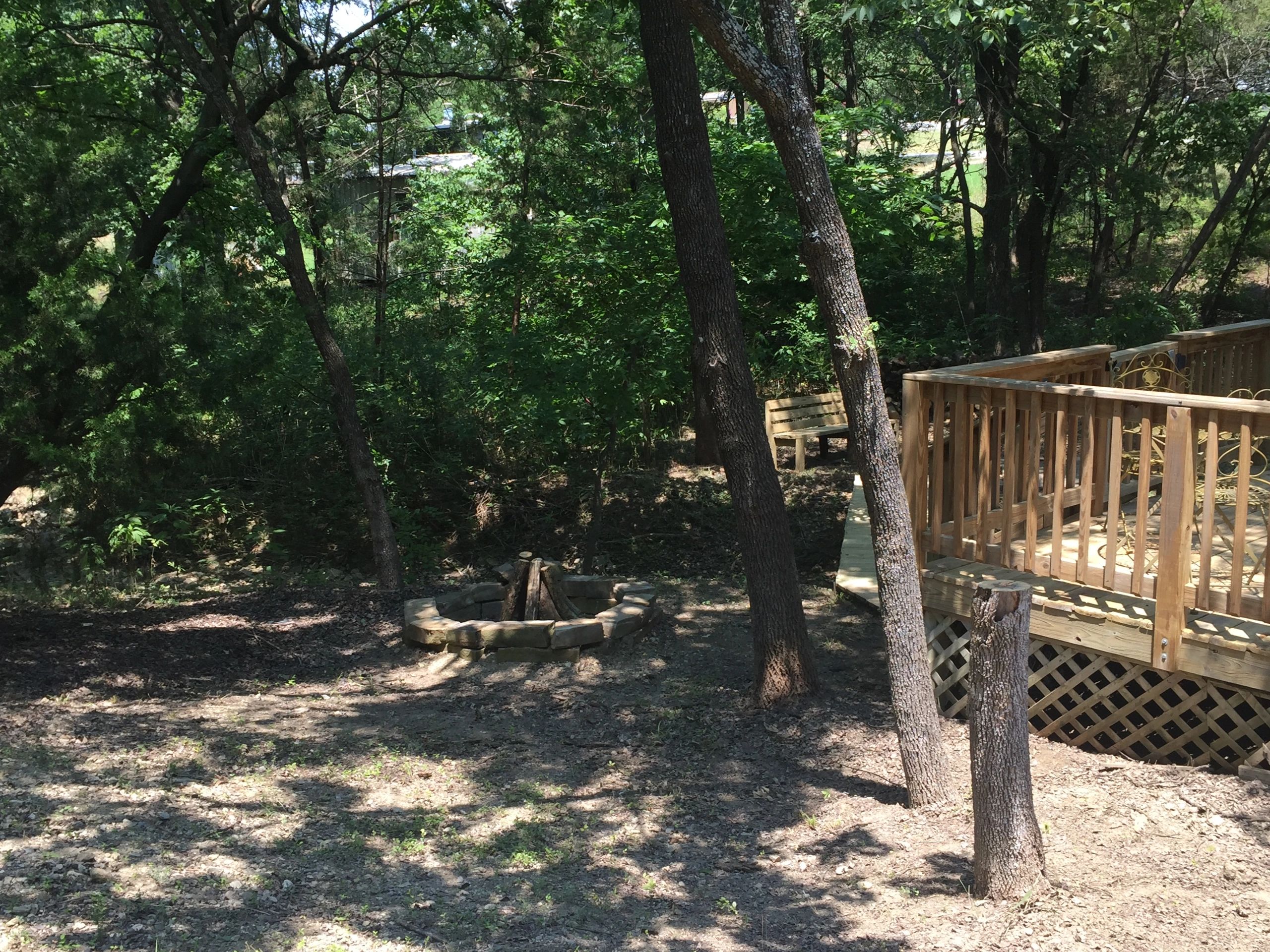Fire pit and lower deck